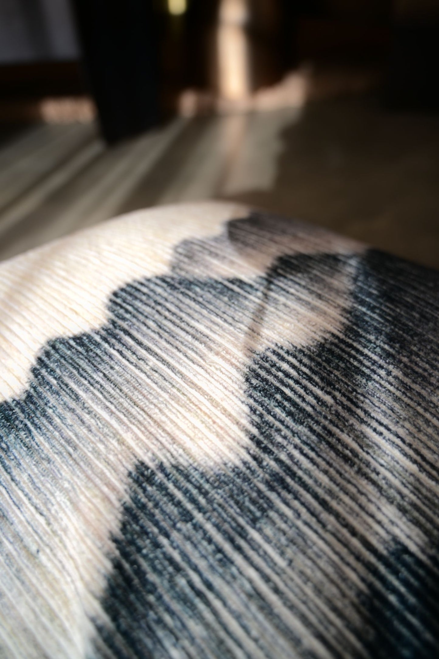 Noir Square Printed & Embroidered Cushion Cover