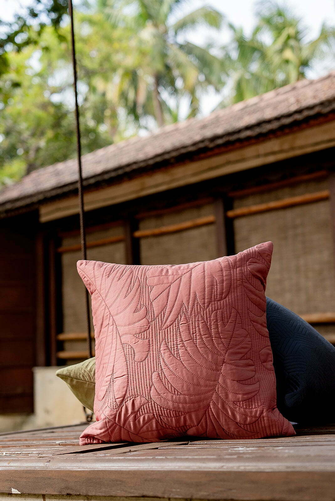 MALTA DEEP ROSE COTTON CUSHION COVER