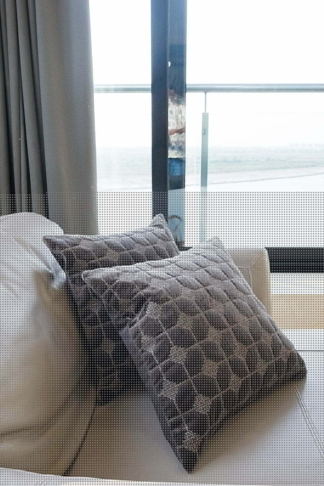 LUNA DARK GREY COTTON VELVET CUSHION COVER