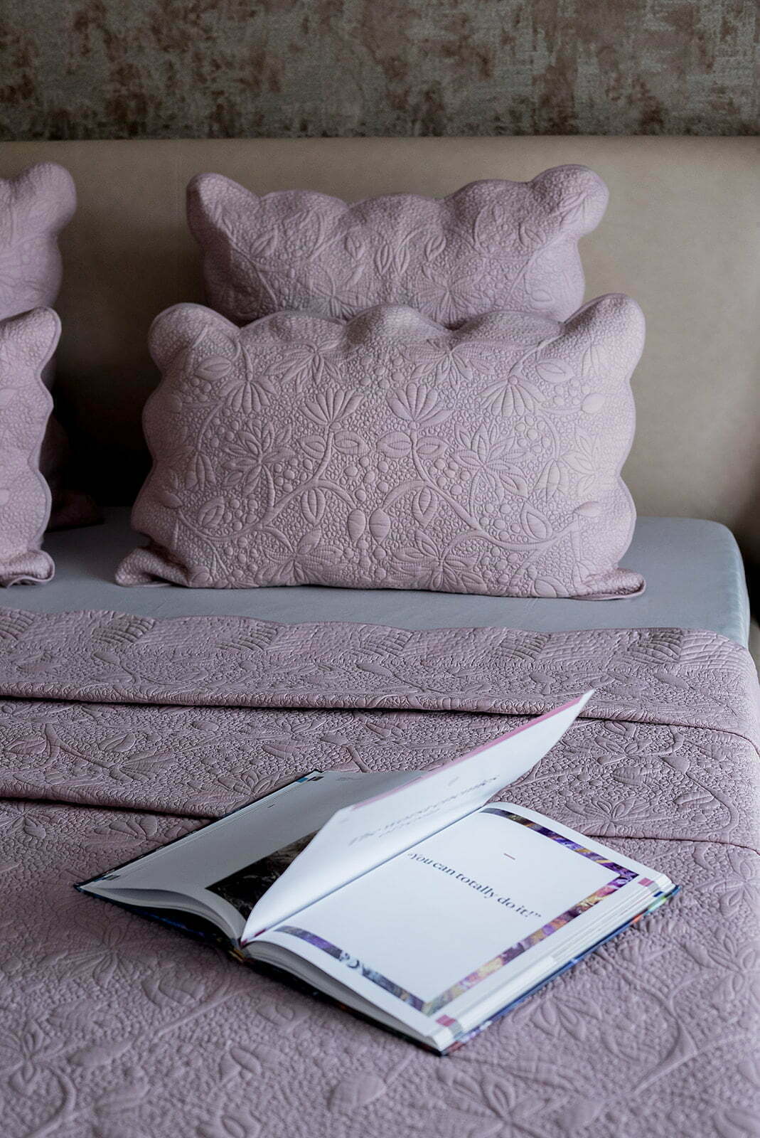 DANCING LOTUS DUSTY PINK COTTON SHAM