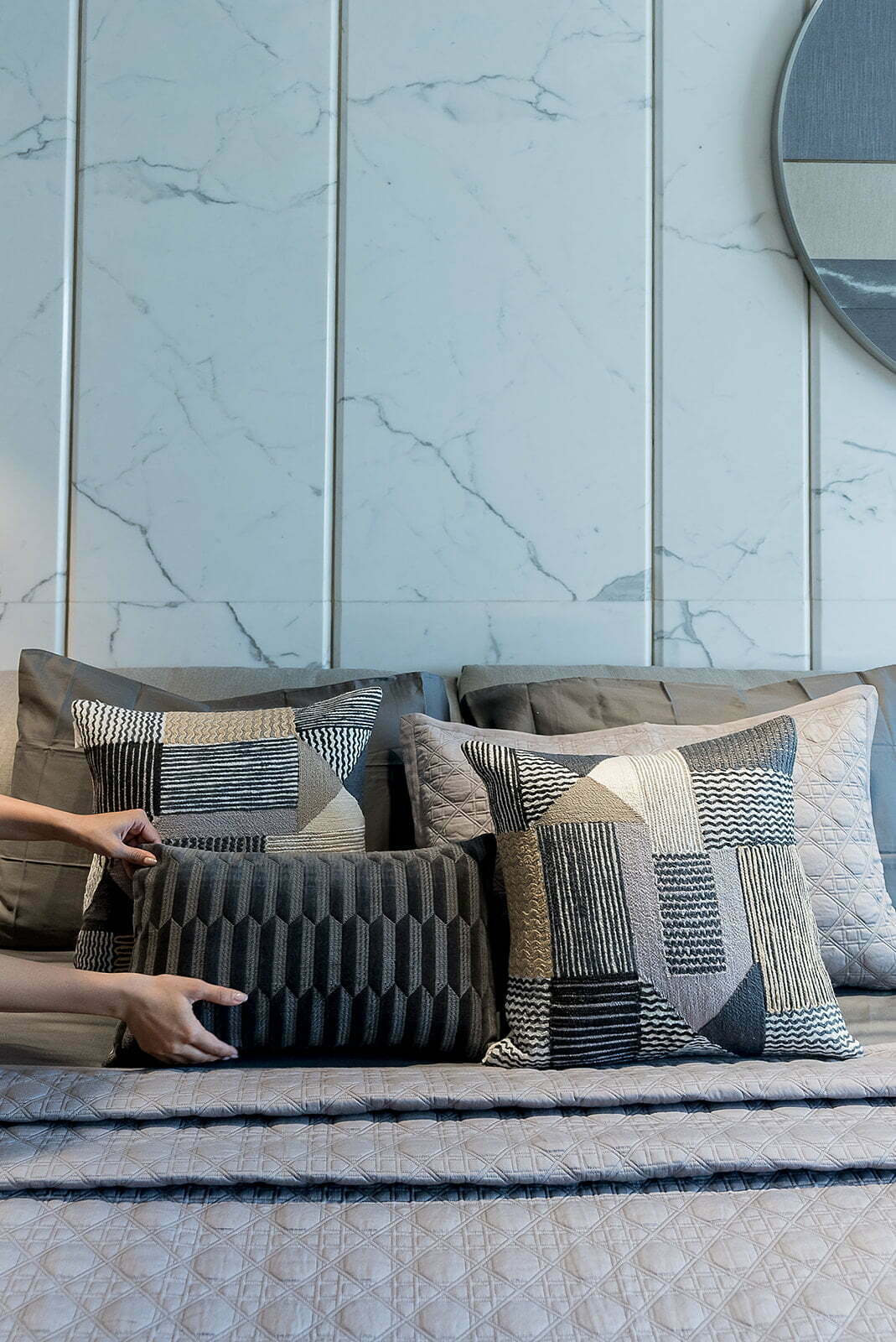 NOVA CHARCOAL GREY VELVET CUSHION COVER
