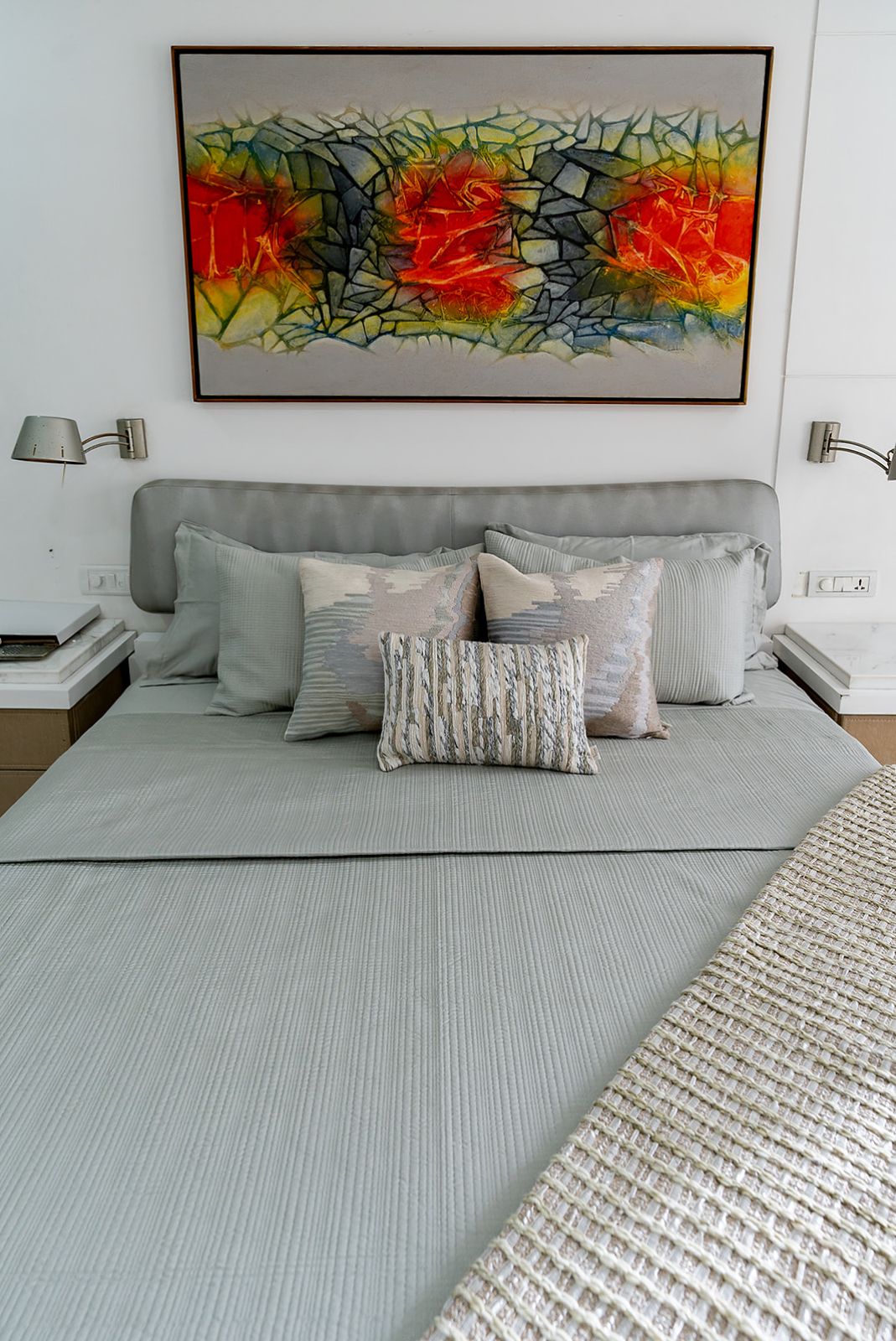 LINEA MINT COTTON BEDSPREAD SET
