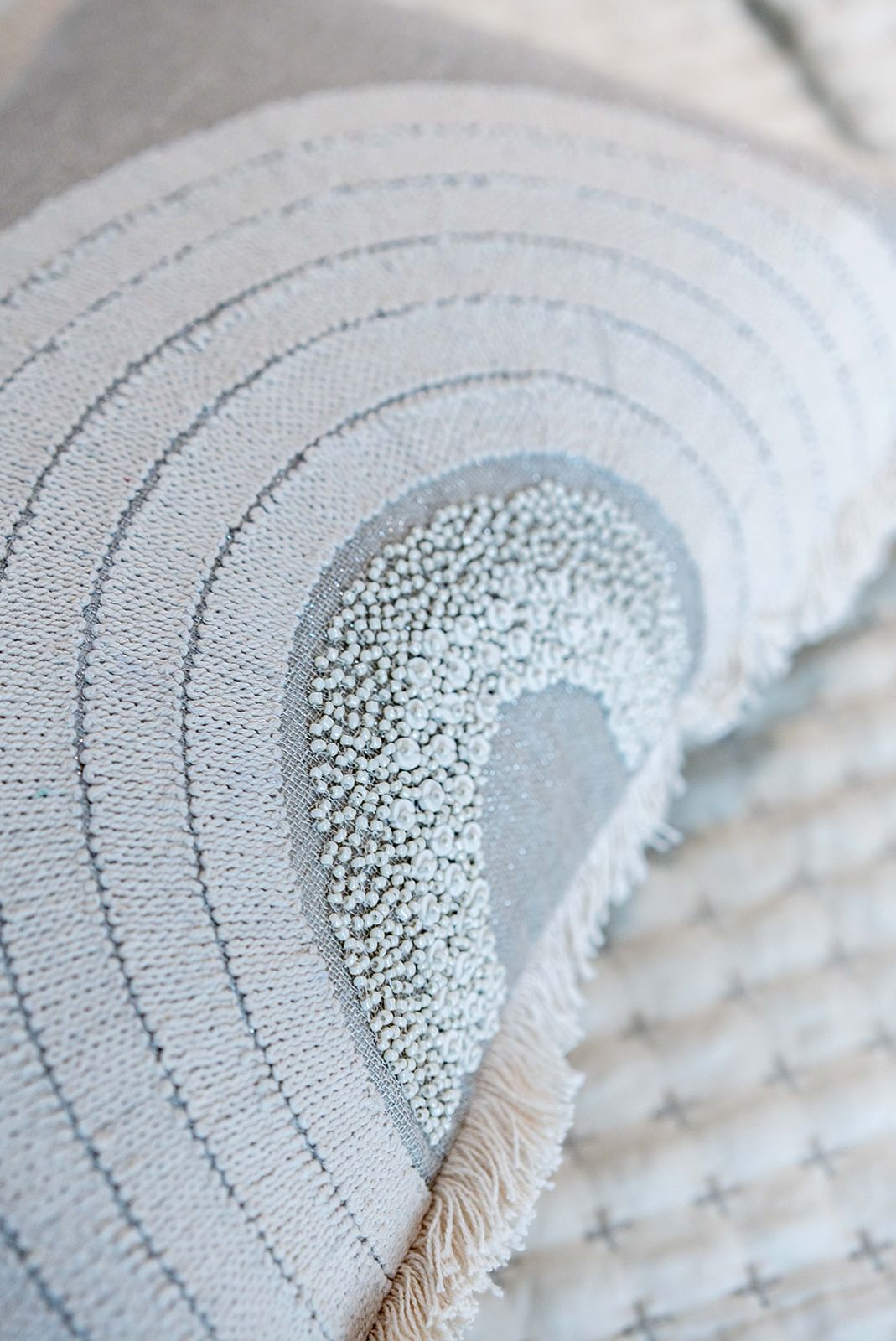 TIARA HAND EMBROIDERED CUSHION COVER