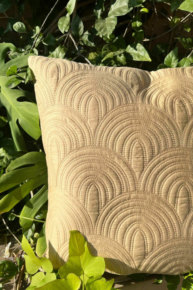 Cambre Beige Cotton Cushion Cover