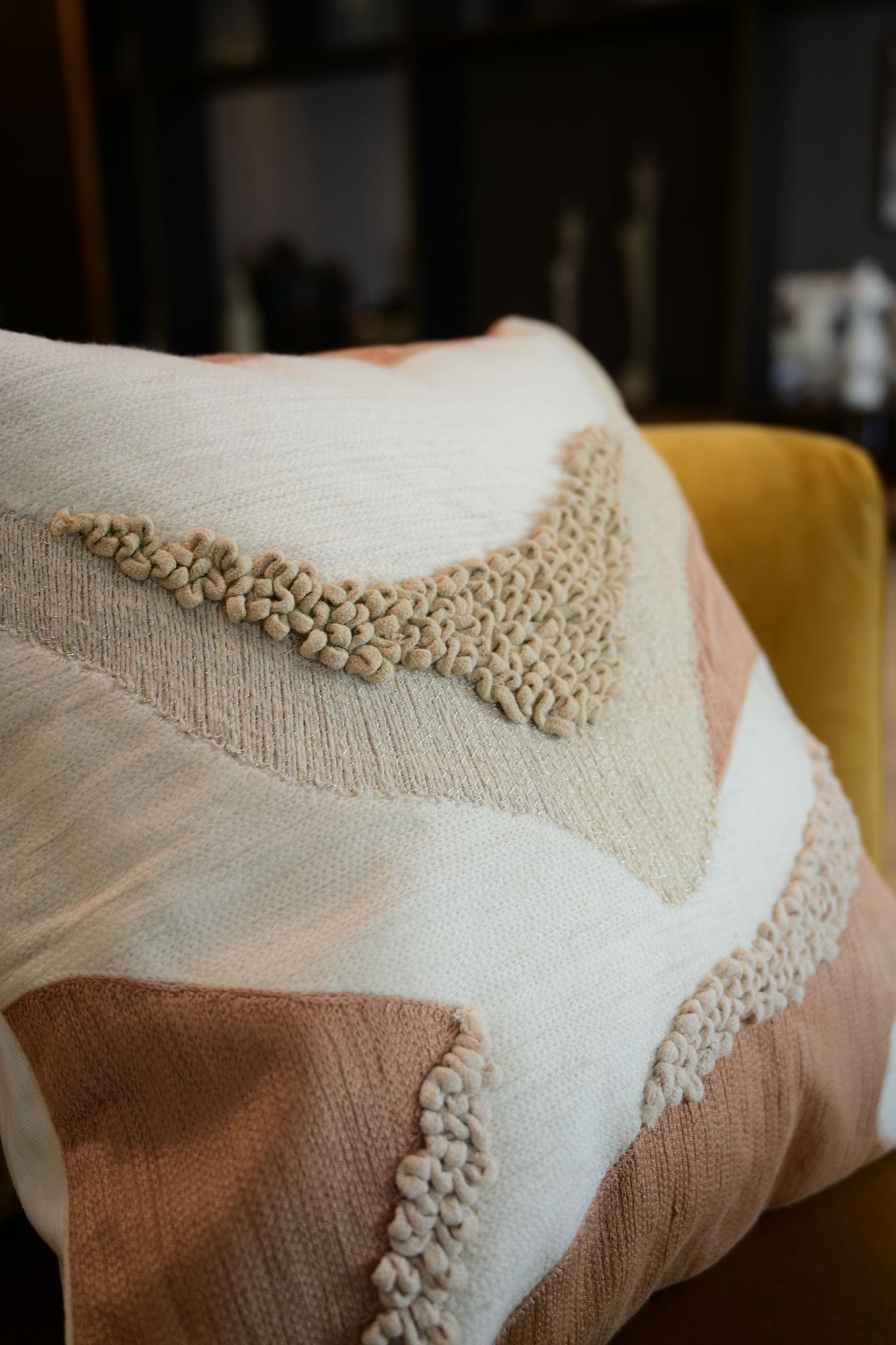 Jasper Embroidered Square Cushion Cover