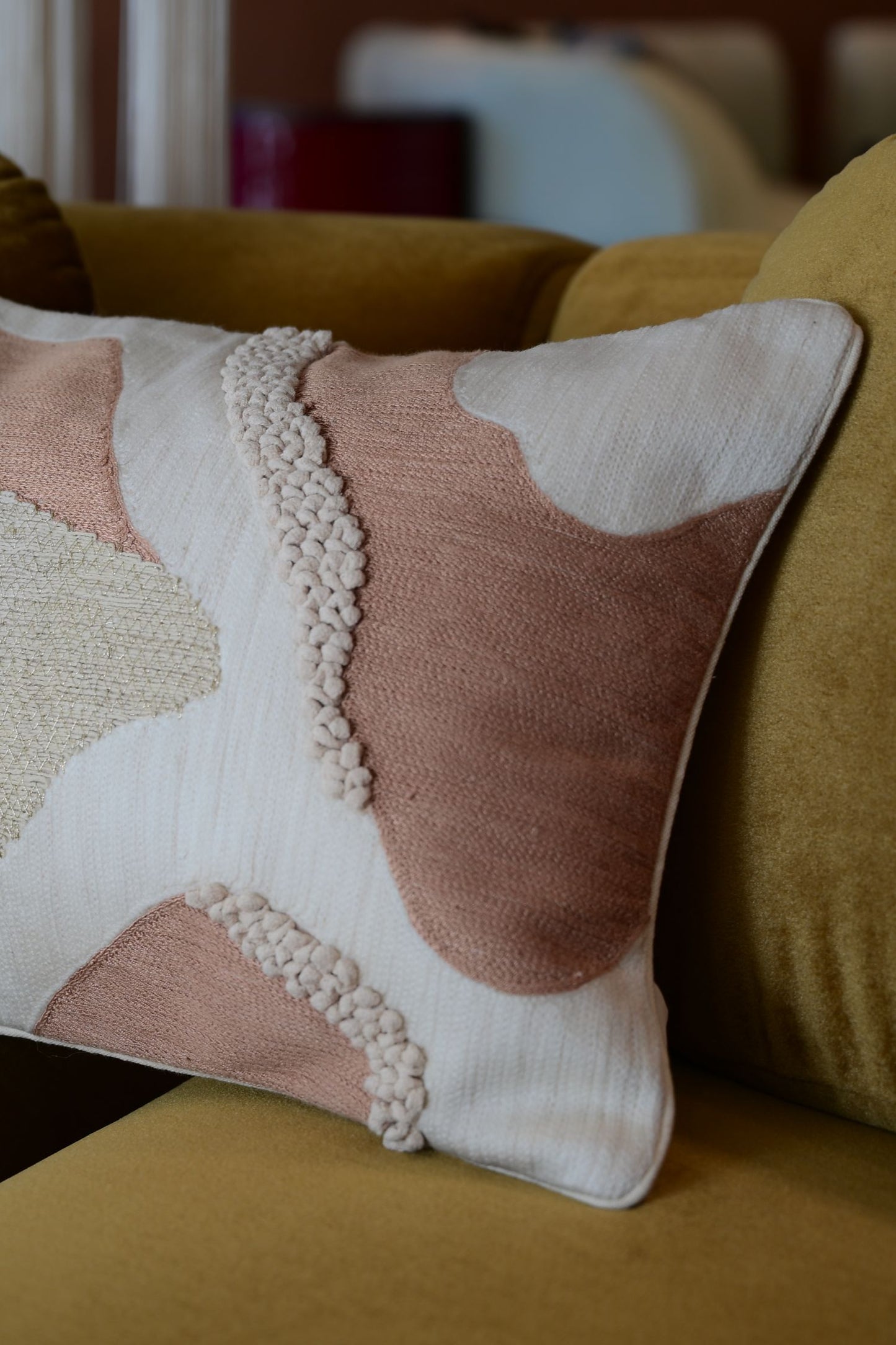 Jasper Embroidered Lumbar Cushion Cover