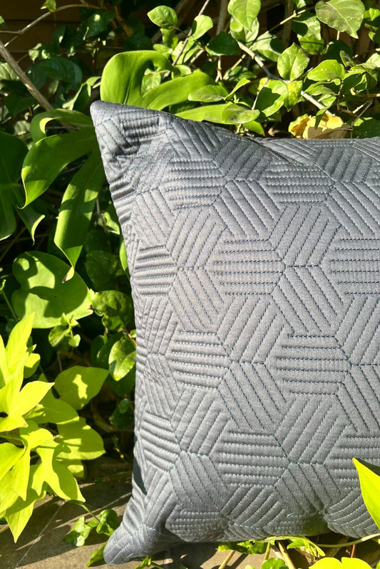 HAMPTON BLUE GREY COTTON CUSHION COVER