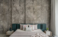 Climb Olive Grey Cotton Satin Bedspread Set