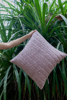 Emma Dusty Pink Smocked Cotton Cushion Cover