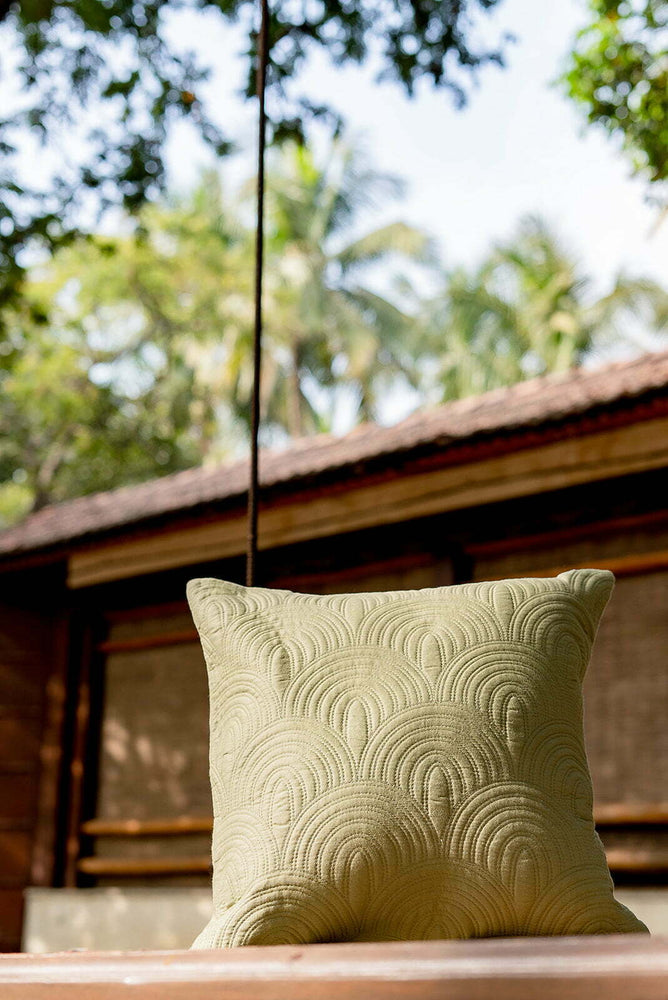 Cambre Sage Green Cotton Cushion Cover