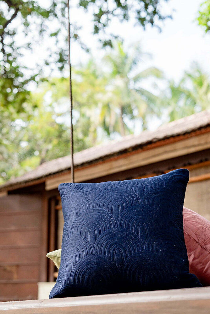 Cambre Royal Blue Cotton Cushion Cover