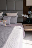 Zaturn Grey Cotton Bedspread Set