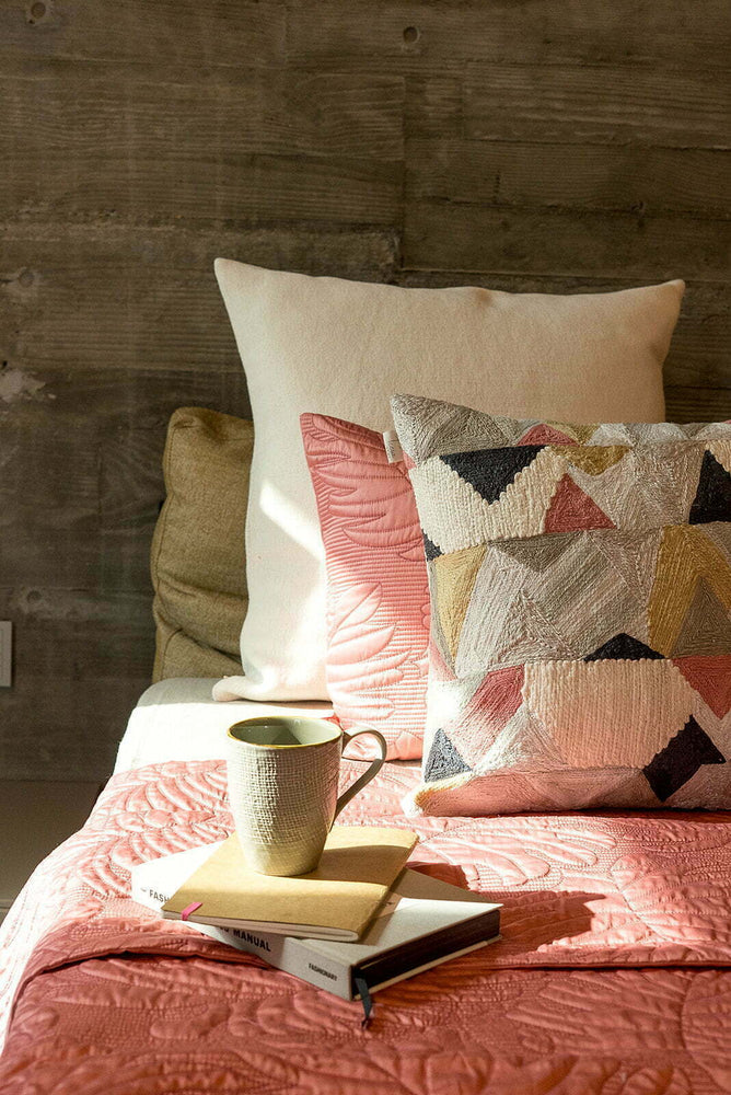 Kimono Multicoloured Embroidered Cushion Cover