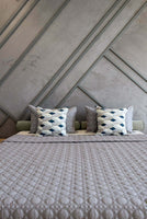 Bliss Dark Grey Quilted Cotton Satin Bedspread Set