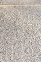 Dancing Lotus Ivory Cotton Bedspread Set