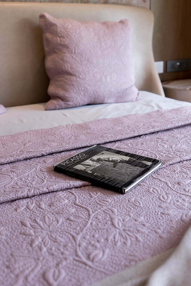 Dancing Lotus Dusty Pink Cotton Sham