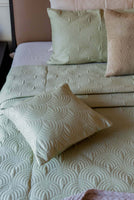 Cambre Sage Green Cotton Bedspread Set