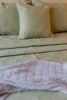 Cambre Sage Green Cotton Bedspread Set