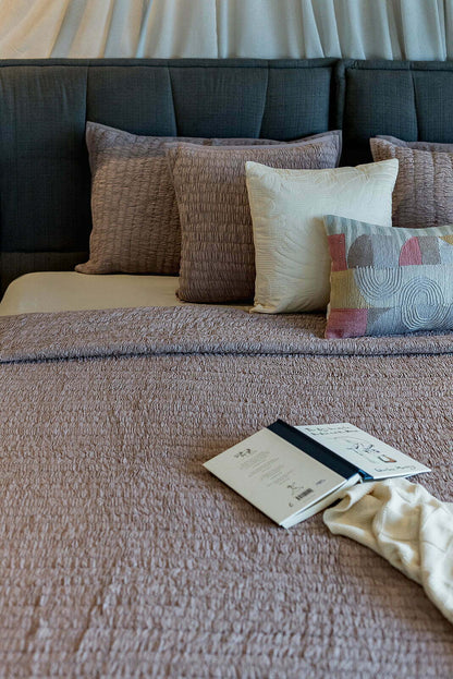 EMMA DUSTY PINK BEDSPREAD SET