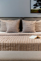 Sahra Bisque Organic Cotton Bedspread Set