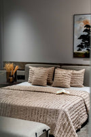 Sahra Bisque Organic Cotton Bedspread Set