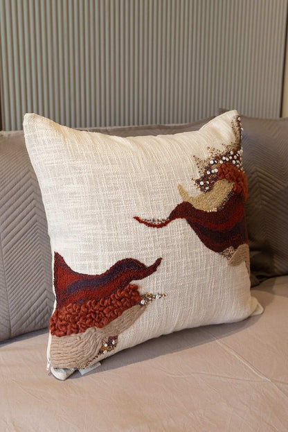 RUBY HAND EMBROIDED CUSHION COVER