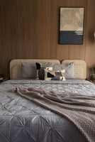 Nebula Slate Blue-grey Bedspread