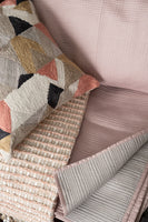 Linea Pink & Silver Reversible Cotton Bedspread Set