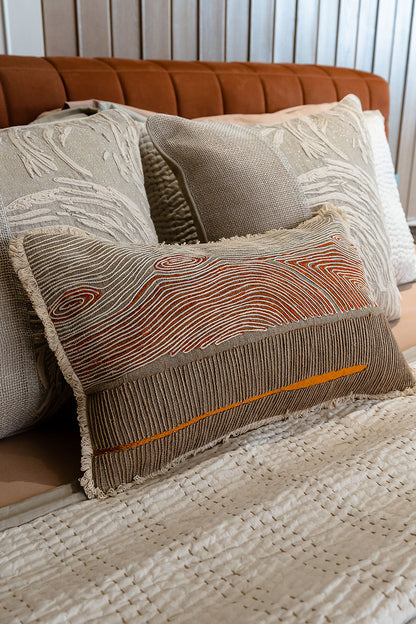 SONEVA EMBROIDERED LUMBAR CUSHION COVER